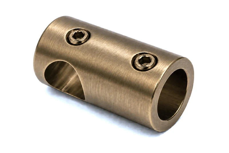 T-Verbinder kurz für Stabistange Ø 12 mm aus Messing, 11 Oberflächen, Art.Nr. S1250