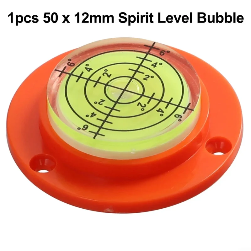 Mini Circular Bubble Level 50X12Mm Precision Alignment Bad Boy With Clear Contrast Fluid Vial Fits Tight Spaces On Small Machinery Scaffolding Sweet Sightlines Quick Horizontal Acrylic Shell Tool