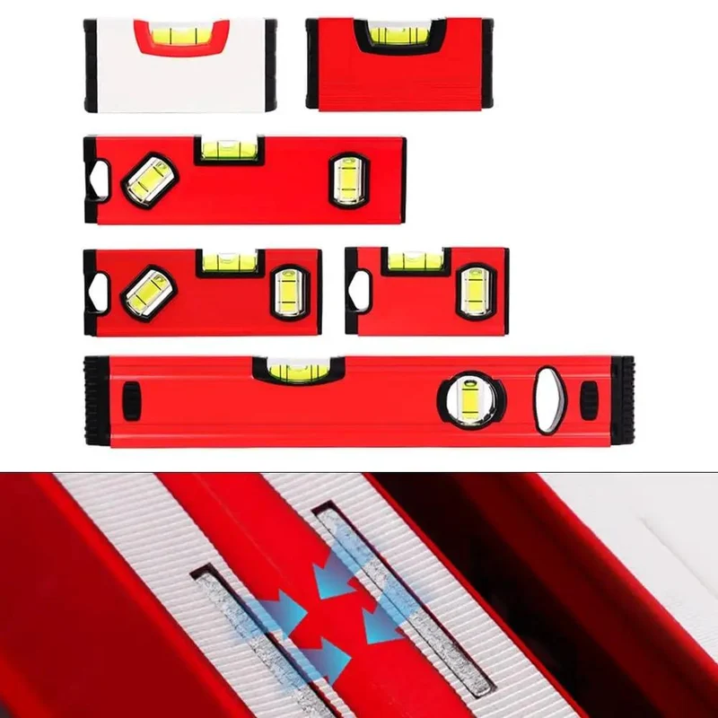 Rock Solid Aluminum Spirit Level With Dead On Precision Cylindrical Vials And A Sweet V Groove Pipe Design Super Portable Bubble Gauge Built Tough For Tight Spots And Pro Job Sites