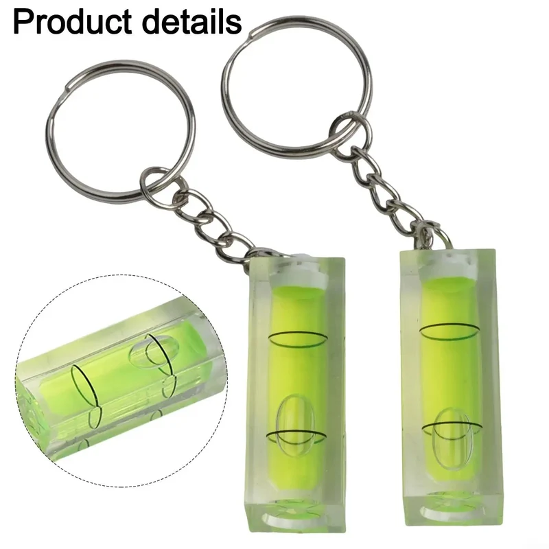 Slick 10 Pack Mini Spirit Levels and Acrylic Glass Precision Squares Built For Keychain Clip With Straight Up Accuracy For Home Builds and Trade Tool Gear Or Snappy Layout Checks Anywhere