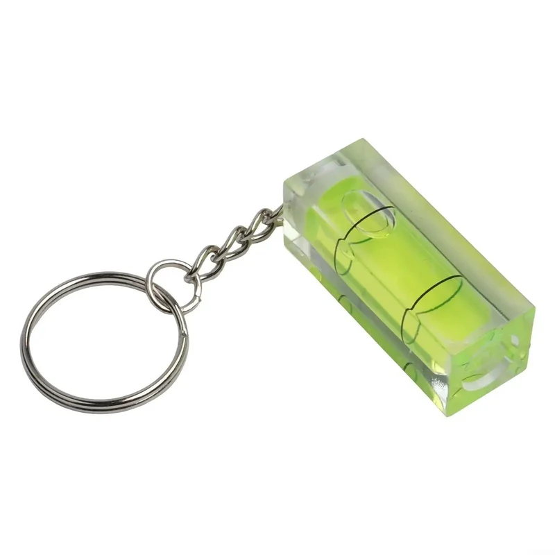 Slick 10 Pack Mini Spirit Levels and Acrylic Glass Precision Squares Built For Keychain Clip With Straight Up Accuracy For Home Builds and Trade Tool Gear Or Snappy Layout Checks Anywhere