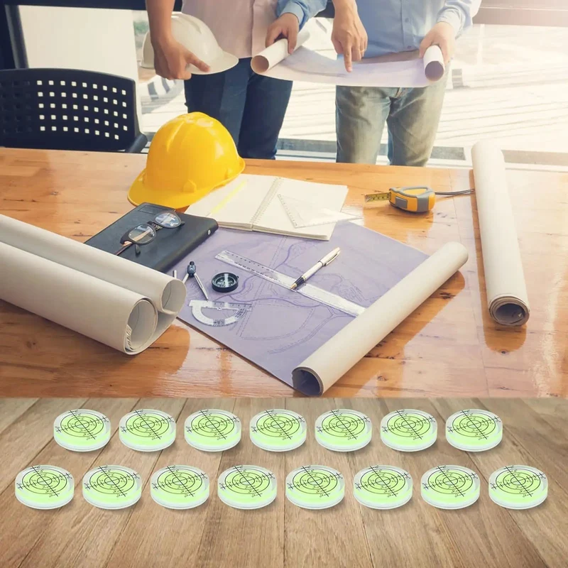 15 Pack 32Mm Round Acrylic Bubble Levels Delivering Straight Up Precision With Smooth Spirit Gauge Inserts Built Tough For Day To Day Measurements And Quick Job Site Fixes