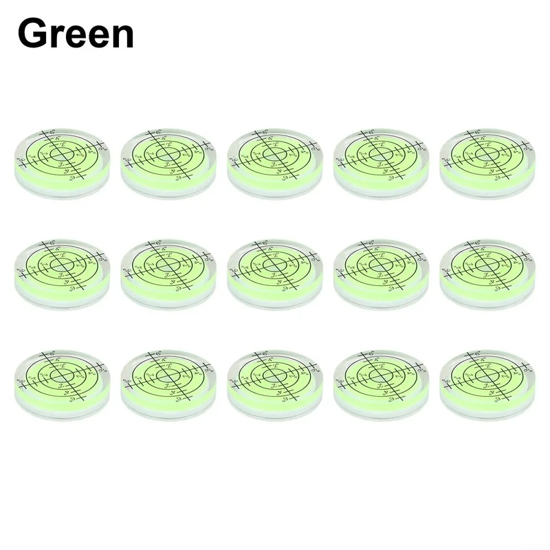 15 Pack 32Mm Round Acrylic Bubble Levels Delivering Straight Up Precision With Smooth Spirit Gauge Inserts Built Tough For Day To Day Measurements And Quick Job Site Fixes