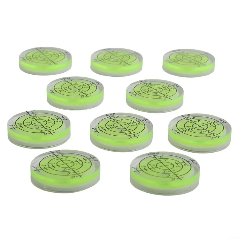 Dead On Round Bubble Level Vials 32X7Mm Precision Optical Acrylic Spirit Gauge 10 Piece Bundle Built Different Pro DIY Workshop Essential Accurate Calibration Tool Set