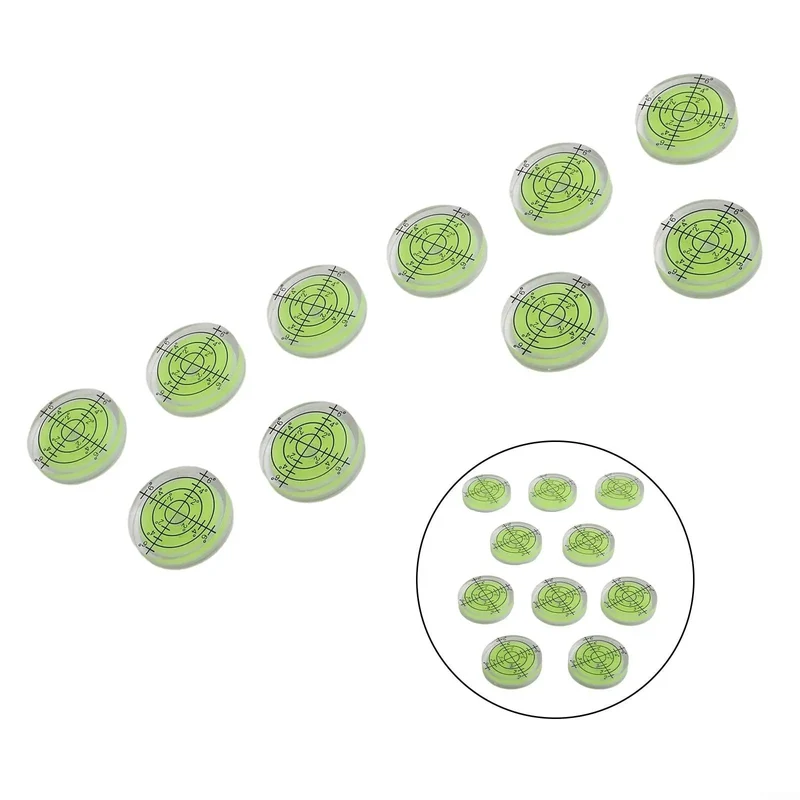 Dead On Round Bubble Level Vials 32X7Mm Precision Optical Acrylic Spirit Gauge 10 Piece Bundle Built Different Pro DIY Workshop Essential Accurate Calibration Tool Set