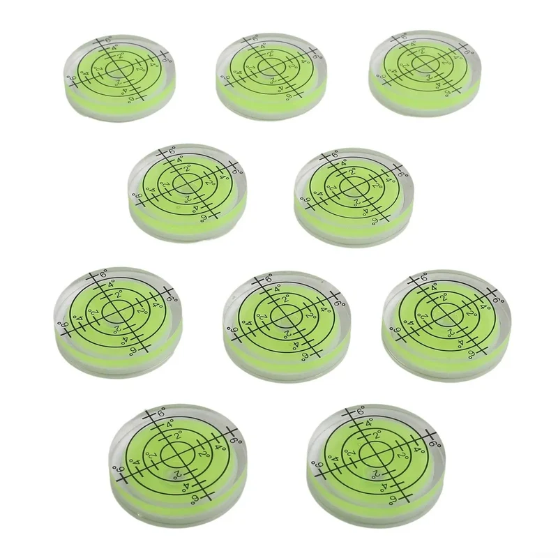 Dead On Round Bubble Level Vials 32X7Mm Precision Optical Acrylic Spirit Gauge 10 Piece Bundle Built Different Pro DIY Workshop Essential Accurate Calibration Tool Set