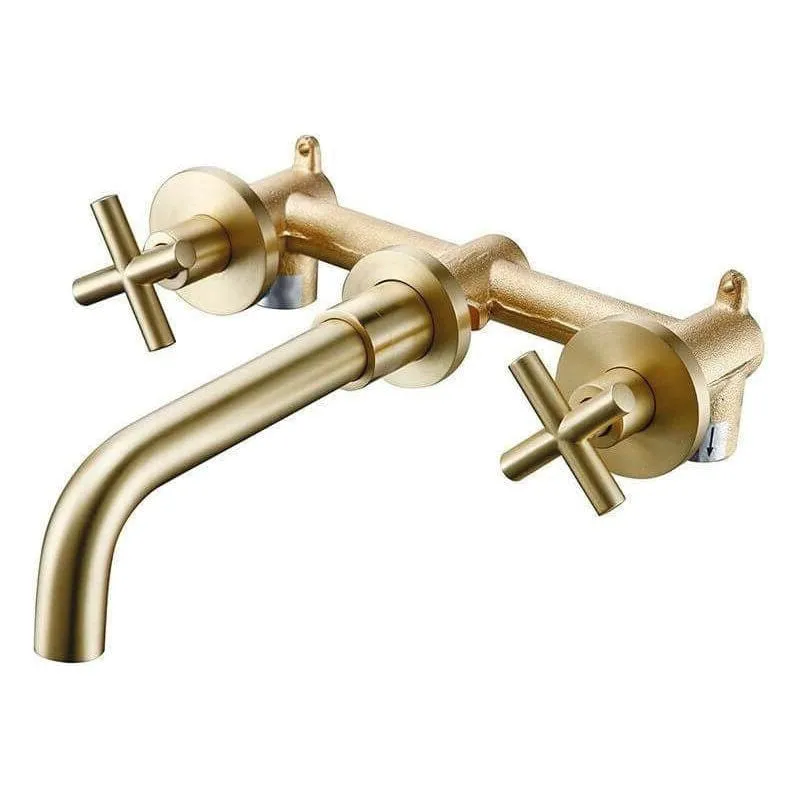 Unterputz-Zweigriff-Waschtischarmatur, CARBINI gold