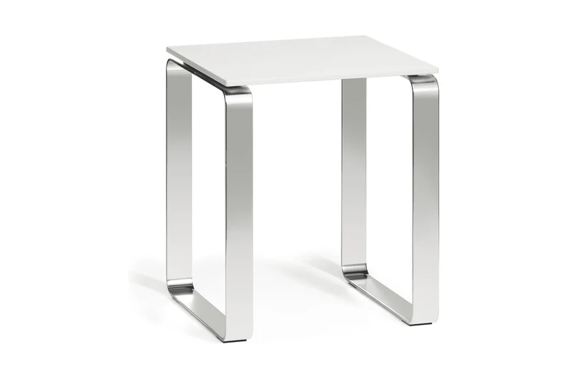 Giese Safeline Badhocker weiß RAL 9010, Aluminium poliert, freistehend, bis 160 kg, Made in Germany, Art.Nr. 30807