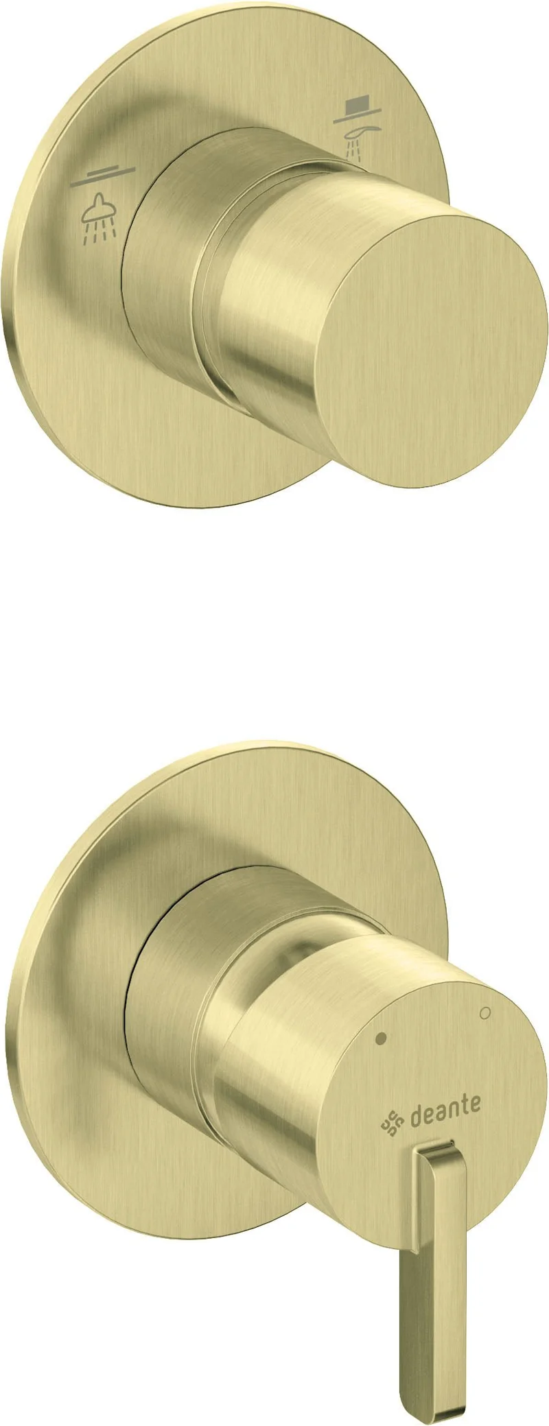 DEANTE Silia Duscharmatur mit Strahlschalter // gebürstetes Gold // BQS-R44P