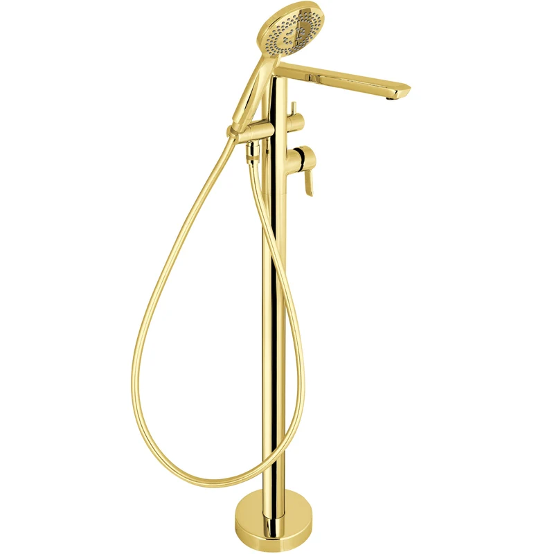 DEANTE Arnika Wannenarmatur Freistehend mit Brausegarnitur // Gold // BQA-Z17M