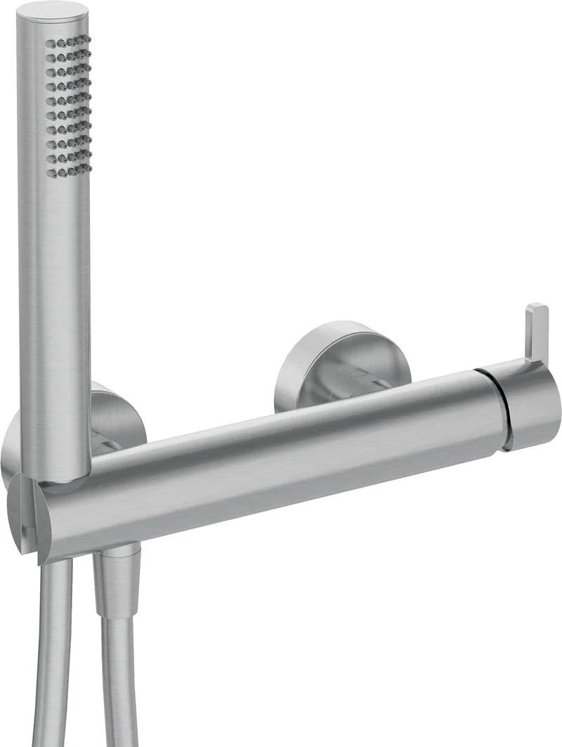 DEANTE Silia Duscharmatur mit Brausegarnitur // gebürsteter Stahl // BQS-F41M