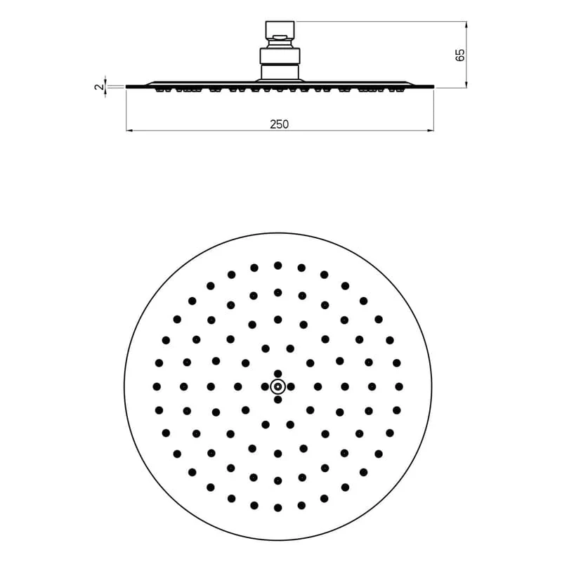 STUROTEC Eco-Line 6 l/min Kopfbrause rund 25 cm