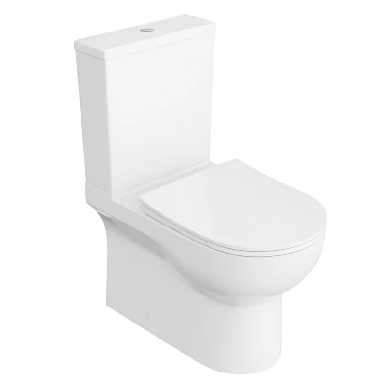 Modernes Stand-WC, Keramik, POSEIDON, niedriger Spülkasten