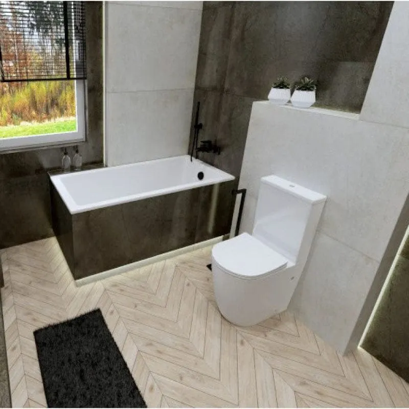 Modernes Stand-WC, Keramik, NAUTILIUS, niedriger Spülkasten