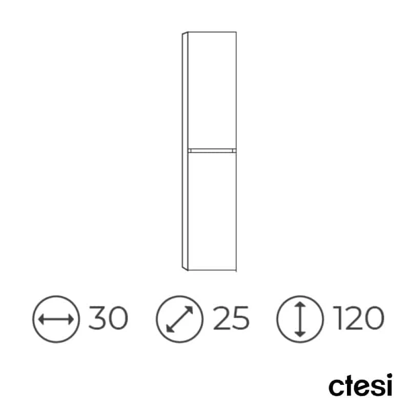 hängender Beistellschrank PURE - 120 cm
