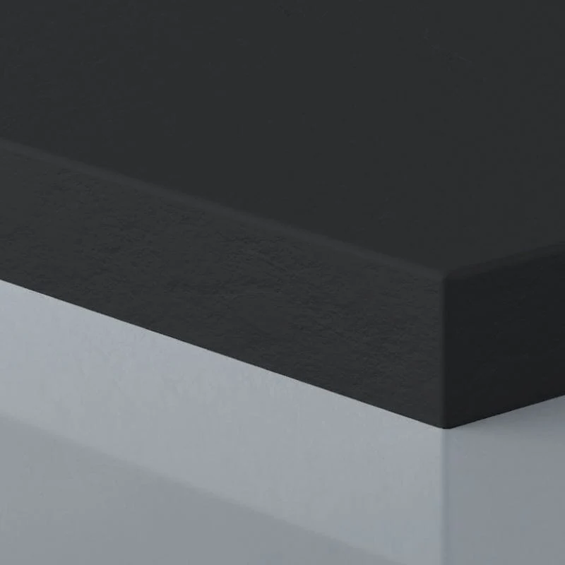 Mineralguss-Duschwanne extra flach PURE, Schieferoptik, schwarz