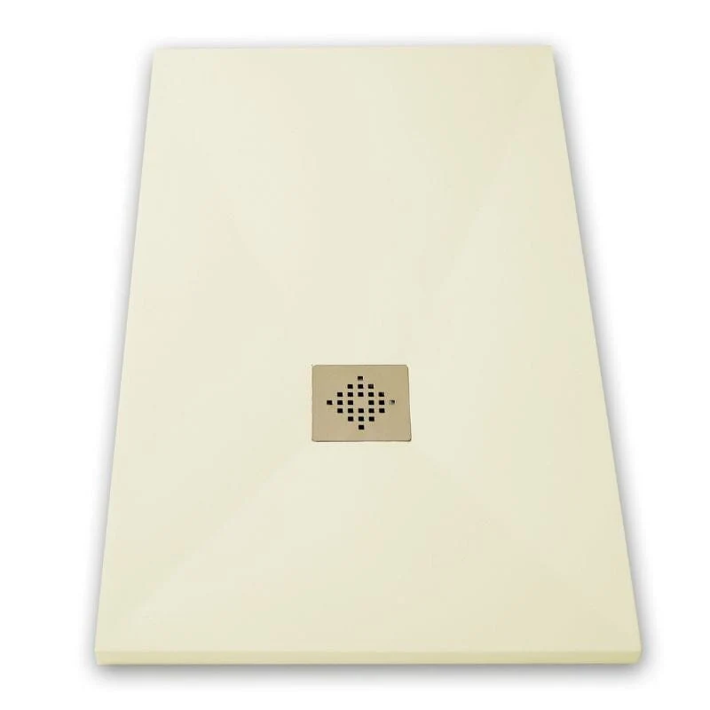 Mineralguss-Duschwanne extra flach PURE, Schieferoptik, beige