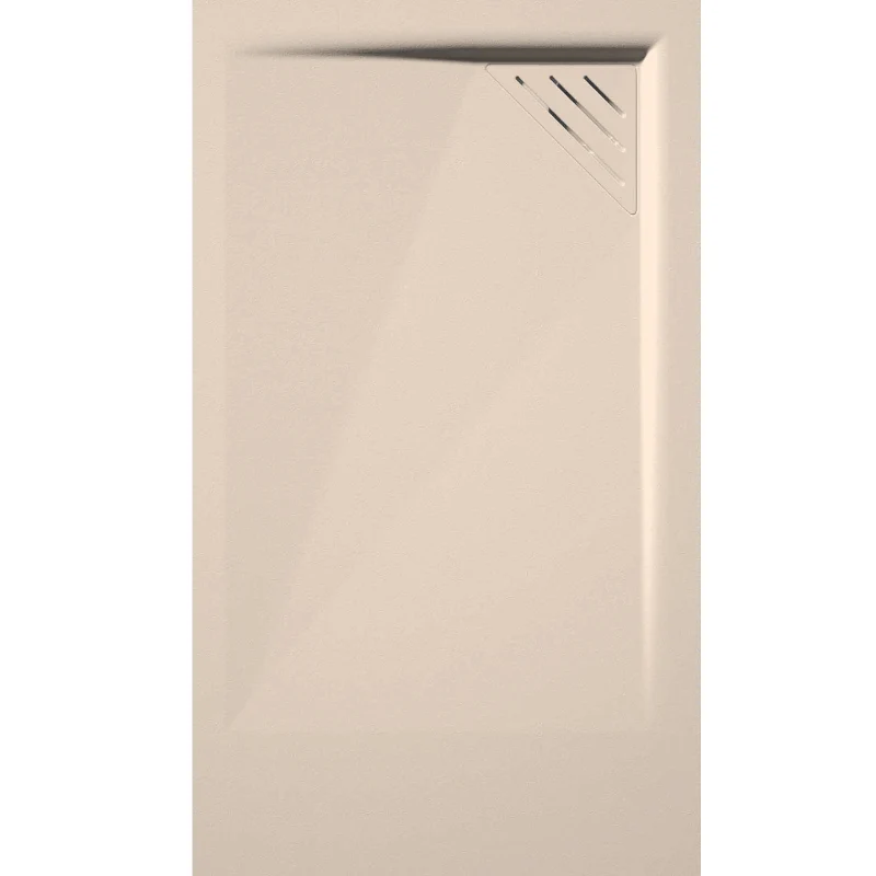 Mineralguss-Duschwanne extra flach TRINITY in CREME