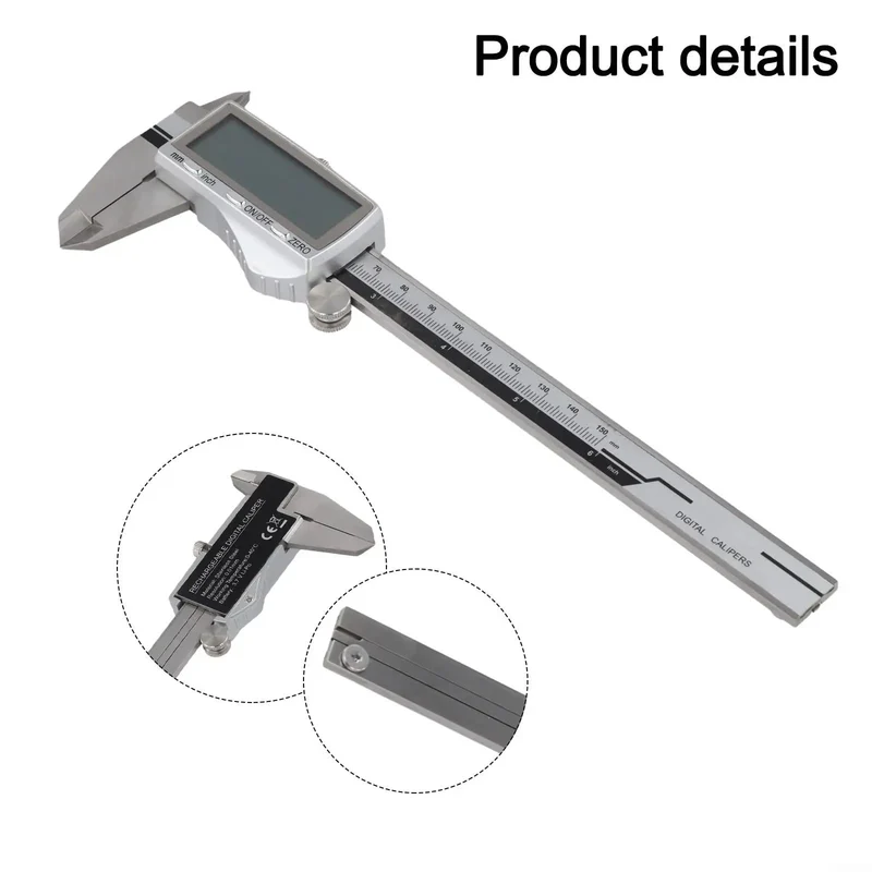 Heavy Duty Digital Caliper Gauge Set For Jewelry Crafting And Machine Work Hella Accurate Readings At 0.01mm Resolution Featuring Smooth Rechargeable Battery Operation That Delivers Sweet Measuring Performance On Site