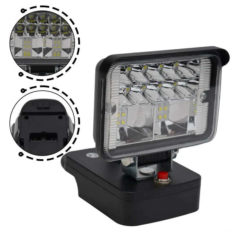 Heavy Duty Cordless LED Work Light Goes Hard With Superbright Portable Floodlamp Design Featuring Reinforced Zinc Alloy Head Delivering 280 Lumens Of Extended Range Illumination For Tough Job Sites