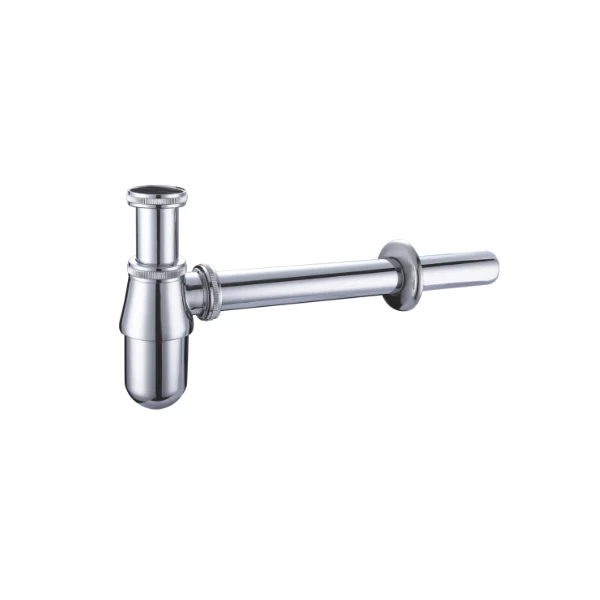 Siphon, verchromtes Messing, für Retro-Waschtische