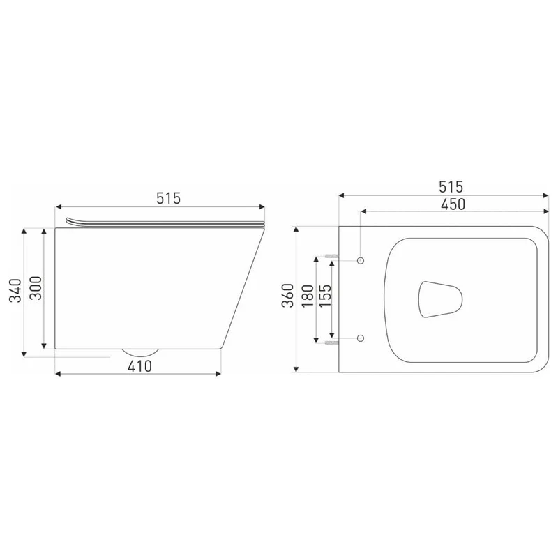GEBERIT DUOFIX Komplett-Set Wand-WC TINOS schwarz, Vorwandelement und Betätigungsplatte
