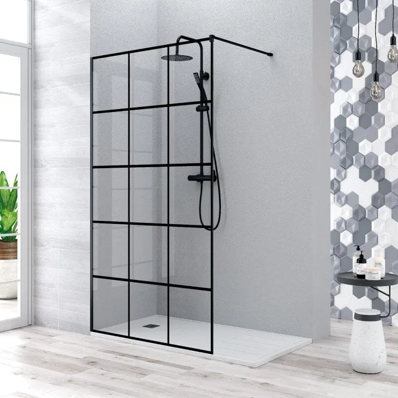 Walk In Duschwand MANACOR industriell - Glas 8mm