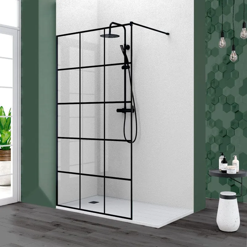 Walk In Duschwand MANACOR industriell - Glas 8mm