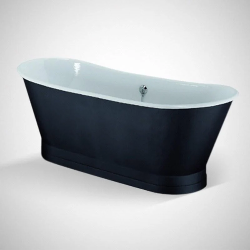 Freistehende Gusseisen Badewanne COVENTRY schwarz