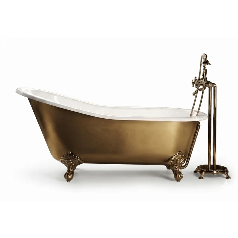Freistehende Gusseisen Badewanne ASHFORD gold