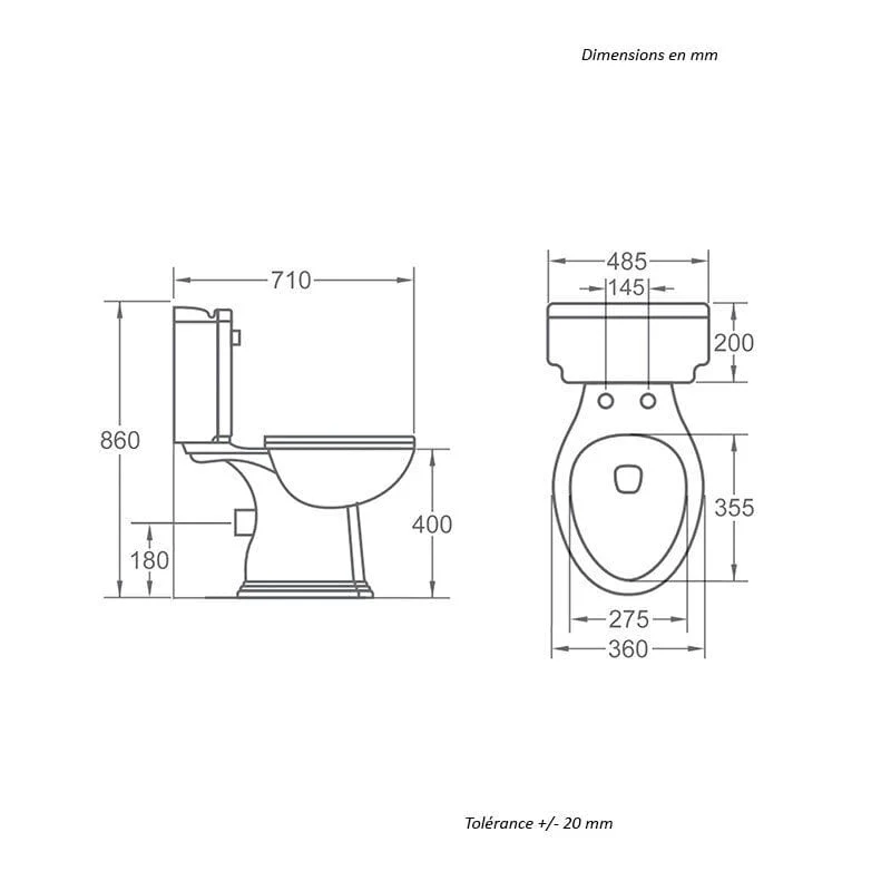 Retro Keramik Stand-WC CHERY