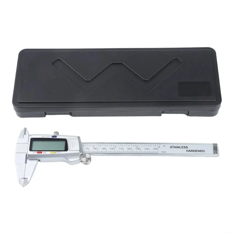 Hardened Stainless Steel Digital Caliper 0-150mm With Extra Large LCD Display And Killer Accuracy At 0.01mm Resolution Perfectly Suited For Serious Machinists Engineers And Detailed Fabrication Jobs