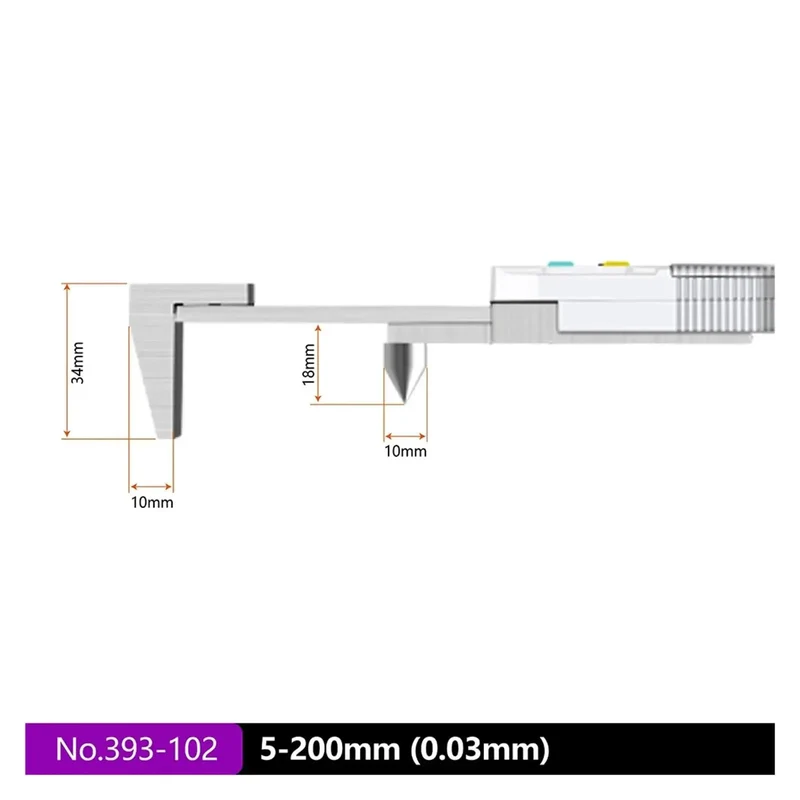 Badass Digital Caliper Measuring Tool For Edge And Hole Center Distance Size Precision Electronic Gauge Ruler 5 To 200 Mm Hella Compact Handheld Design Perfect For Shop Projects