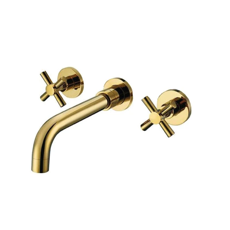 Unterputz-Zweigriff-Waschtischarmatur, CARBINI gold glänzend
