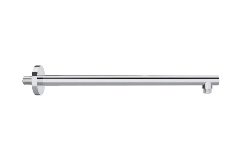 Vigour Brausearm Wand V4 mit Rosette 70 mm, 400 mm, rund + eckig, chrom, schwarz matt + steel line, Art.Nr. V42ARM40