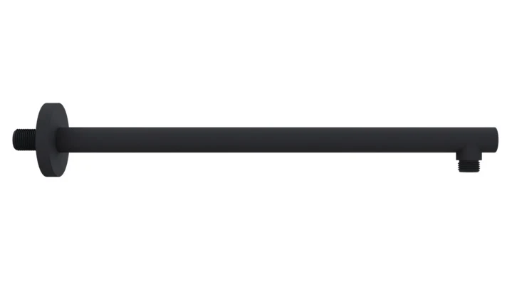 Vigour Brausearm Wand V4 mit Rosette 70 mm, 400 mm, rund + eckig, chrom, schwarz matt + steel line, Art.Nr. V42ARM40