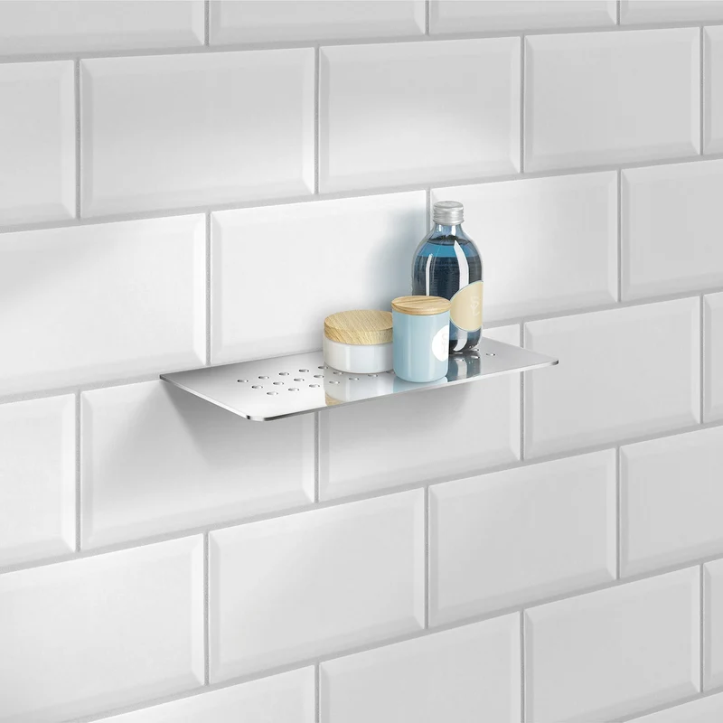 Smedbo Sideline Regal zum Einfliesen 100 x 250 mm – 2 Designs, 2 Oberflächen