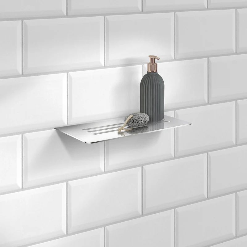 Smedbo Sideline Regal zum Einfliesen 100 x 250 mm – 2 Designs, 2 Oberflächen