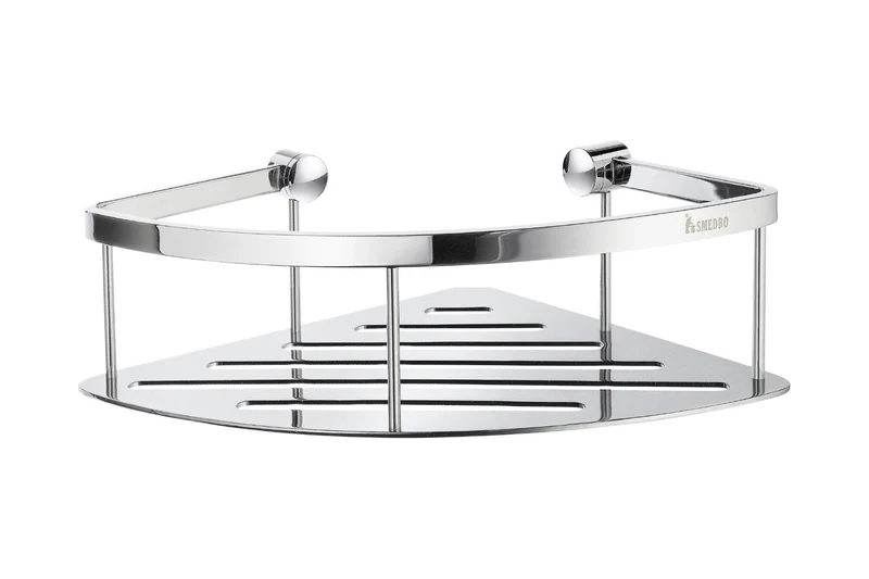 Smedbo Sideline Design Eckseifenkorb 200 x 200 mm – 2 Oberflächen, Art.Nr. DK3031