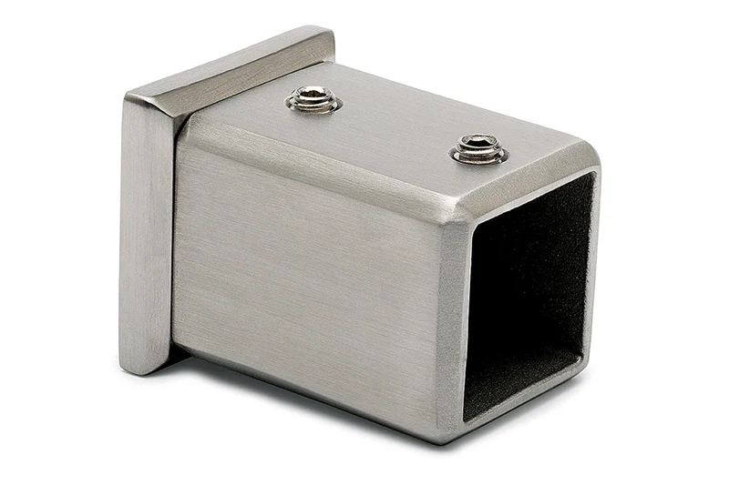 Stabistangen-Set – Vierkant 20x20 mm V2A, Glas-Decke vertikal, Art.Nr. 6415