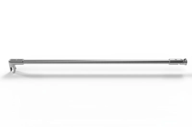 Stabistange rund Ø 16 mm, Set mit Wand- und Glashalter, für Glas-Wand, 1000 oder 1200 mm, 10 Oberflächen, Art.Nr. 8744ZN