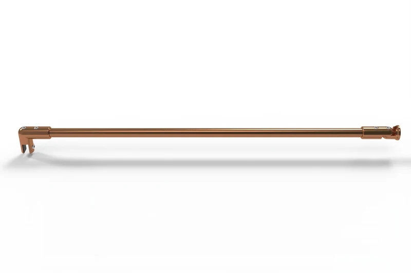 Stabistange rund Ø 16 mm, Set mit Wand- und Glashalter, für Glas-Wand, 1000 oder 1200 mm, 10 Oberflächen, Art.Nr. 8744ZN
