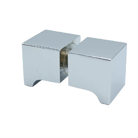 Dusch-Türgriff – eckig 32×32 mm Messing, 6–12 mm Glas, 11 Oberflächen, Art.Nr. SDK300