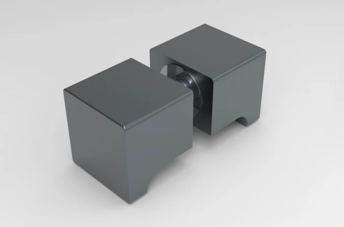 Dusch-Türgriff – eckig 32×32 mm Messing, 6–12 mm Glas, 11 Oberflächen, Art.Nr. SDK300