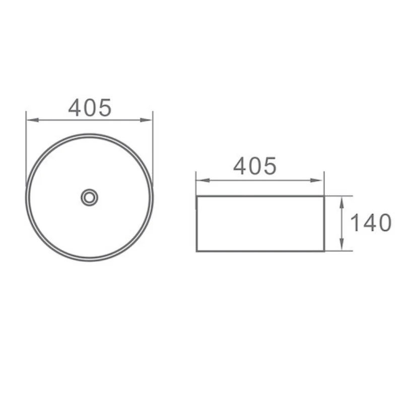 Aufsatzwaschbecken aus glasierter Keramik VARRIA Ø46 cm