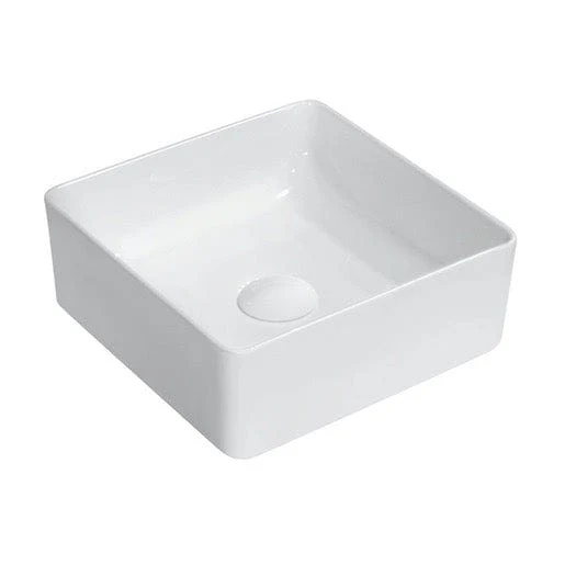 Aufsatzwaschbecken aus glasierter Keramik RIVA 36,5 cm, weiß glänzend