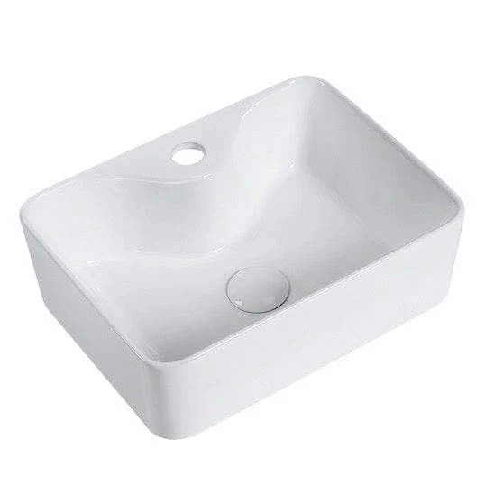 Aufsatzwaschbecken aus glasierter Keramik ROSARIO 48x37 cm