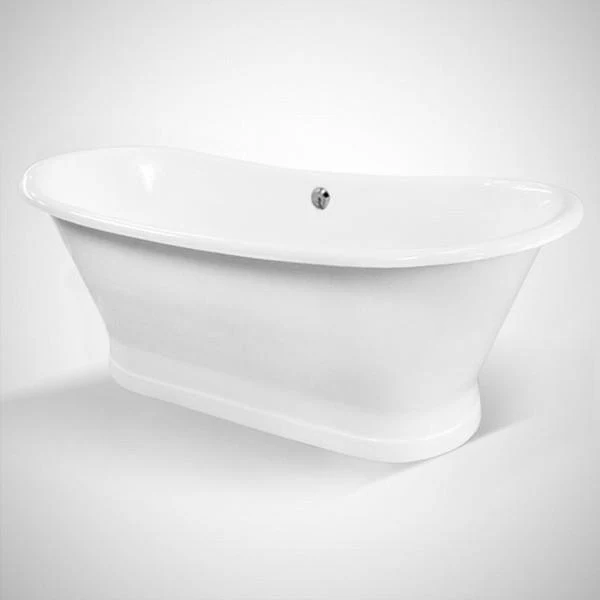 Freistehende Gusseisen Badewanne COVENTRY weiß