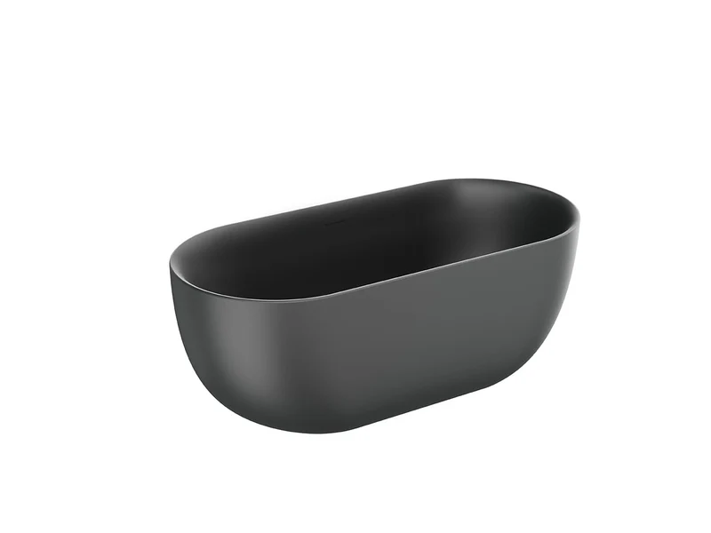 Freistehende Badewanne LISBON SCHWARZ MATT