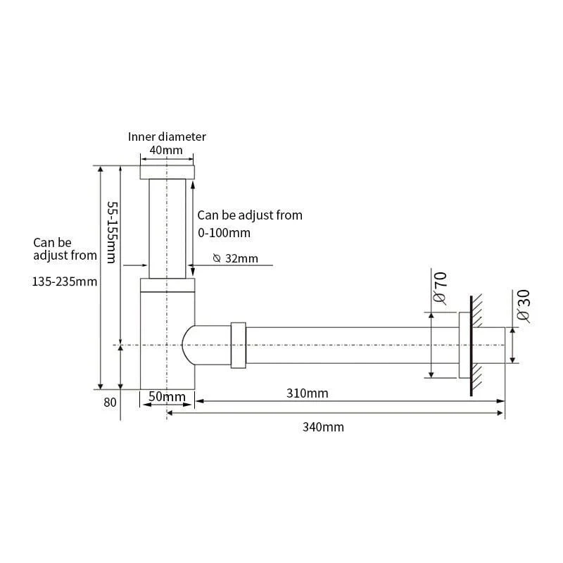 Design Siphon MANCERA schwarz matt